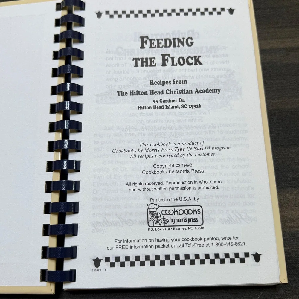 Feeding‎ the Flock Cookbook Hilton Head Christian Academy Recipes